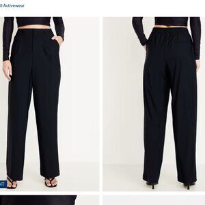 NWT Old Navy Black High Waisted SleekTech Trouser Pants Medium